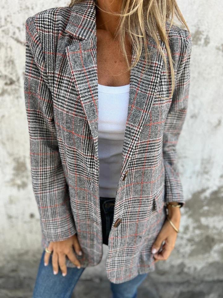 Greta-Maria™ | Stilren rutig blazer